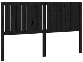 818884 vidaXL Tăblie de pat, negru, 165,5x4x100 cm, lemn masiv de pin