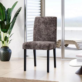 Huse bielastice MARMO maro scaun cu spatar 2 buc (45 x 45 x 50 cm)