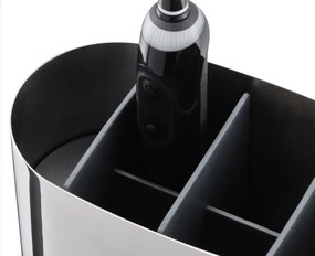 Suport pentru periuța de dinți argintiu lucios din oțel inoxidabil EasyStore Luxe – Joseph Joseph