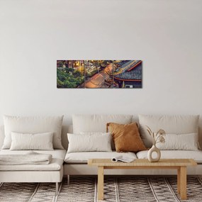 Tablou - Qintai Road, Chengdu, China (cu ceas) (90x30 cm)