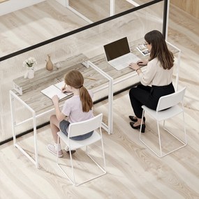 HOMCOM Masă Pliabilă Economisitoare de Spațiu cu Suport Detasabil pentru Monitor, 100x48x87,5 cm, Masă Portabilă pentru Birou, Casă și Studio, Culoare Lemn | Aosom Romania