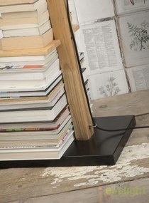 Lampadar chic cu rafturi pentru carti, CAMBRIDGE negru CAMBRIDGE/F/B