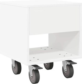 vidaXL Noptieră Alb 40,5 x 40 x 48 cm Lemn compozit