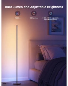 Govee - Lampă de podea LED RGBW reglabilă LITE MATTER LED/24W/230V Wi-Fi