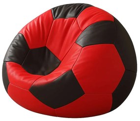 Fotoliu puf Futbalocu (roșu + Negru). 1127395