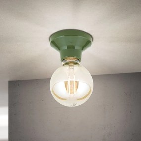 Mini Plafoniera din ceramica verde FROST