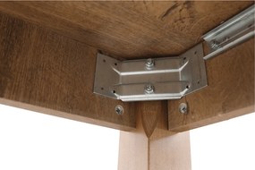 Masă extensibilă pentru dining, stejar lefkas închis, 160-203x90 cm, MONTANA STW