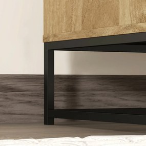 HOMCOM Bufet de Bucătărie cu 2 Nivele și Raft Reglabil, Mobilier din Pal Melaminat și Oțel, 80x40x78 cm, Lemn Natural | Aosom Romania