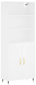 vidaXL Dulap înalt, alb, 69,5x34x180 cm, lemn compozit
