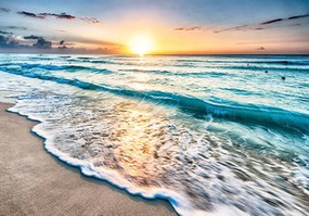 Fototapet - Plaja - apus de soare (152,5x104 cm), în 8 de alte dimensiuni noi