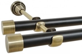 Galerie dubla fara inele duo DOP 19/19 mm negru aur antic (Alege marime: 320 cm)