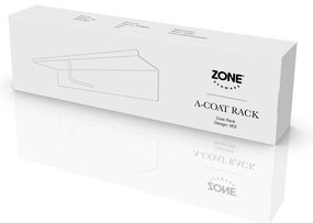 Cuier de perete gri deschis cu raft din oțel 21,5 cm A-Coat – Zone