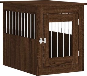 vidaXL Ladă pentru câini, stejar maro, 55x75x65 cm, lemn compozit