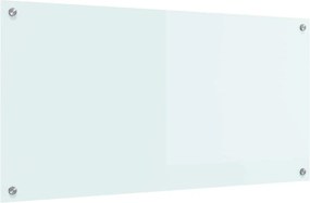vidaXL Panou de bucătărie Alb 100 x 50 cm sticlă securizată