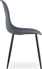 OFERTA Scaun gri ardezie OSAKA cu picioare negre II. calitate