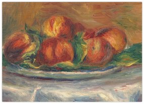 Tablou pe sticlă - Auguste Renoir, Peaches on a  Plate, reproducere (70x50 cm)