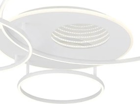 Globo 48466-70W-LED Plafonieră LED dimabilă INVERTINA 70W/230V 105x26,5 cm albă + telecomandă