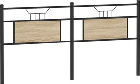 vidaXL Tăblie de pat de schimb din Stejar Sonoma 160 cm Lemn prelucrat și oțel