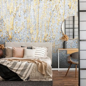 Fototapet - Tencuială aurie argintie (152,5x104 cm)