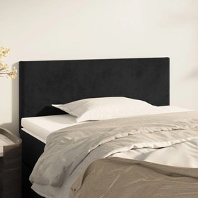 345740 vidaXL Tăblie de pat, negru, 80x5x78/88 cm, catifea