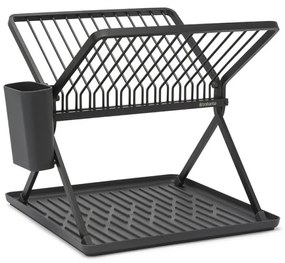 Uscator de vase pliabil Brabantia SinkSide 1004153, Suport pentru ustensile, Rezistent la coroziune, Gri inchis