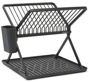 Uscator de vase pliabil Brabantia SinkSide 1004153, Suport pentru ustensile, Rezistent la coroziune, Gri inchis