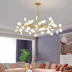 Lustra led G4, Tonia, 45 becuri, Gold