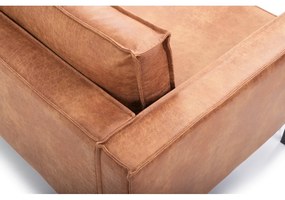 Canapea maro din imitație de piele 216 cm Rate - Scandic