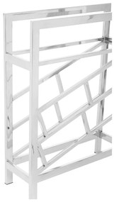 Raft pentru sticle de vin argintiu lucios din metal număr sticle 12 Barolo – Premier Housewares