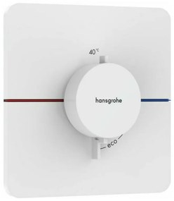 Baterie dus termostatata incastrata alb mat Hansgrohe ShowerSelect Comfort Q