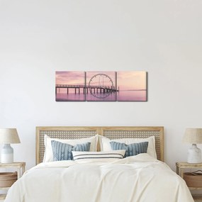 Tablou - Port (cu ceas) (90x30 cm)