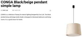 Lustra pendul moderna design elegant CONGA simple negru/bej