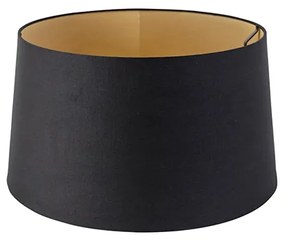 Abajur din bumbac negru cu interior auriu 40/35/22