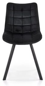 Scaun de dining COMORO, 1 buc., negru