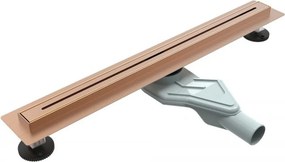 Set rigola pentru dus plus capac Inter Ceramic New Generation Slim 60 cm finisaj Rose Gold periat