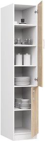 Dulap de bucătărie pentru alimente Lula S40 (alb + stejar sonoma). 1069049