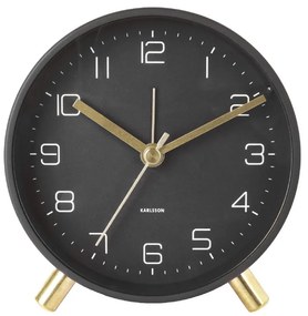 Ceas cu alarmă Karlsson Lofty, ø 11 cm, negru