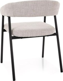 Scaun de dining KATANA cu picioare negre, gri