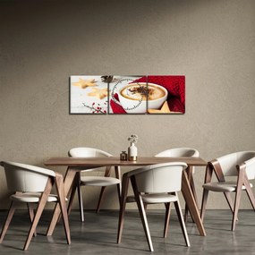 Tablou - Cappuccino (cu ceas) (90x30 cm)
