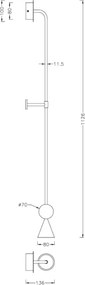 MAXLIGHT W0449 - Lampă de perete LED BINGO LED/8W/230V CRI 92 auriu/bej
