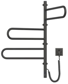 Uscător electric rotativ pentru prosoape FOUETTE 185W/230V 81,8 cm IP44 negru