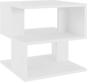 vidaXL Masă laterală, alb, 40x40x40 cm, lemn prelucrat