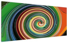 Tablou abstract - spirala colorata (120x50 cm)