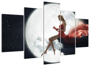 Tablou - Femeia sub clar de lună (150x105 cm)