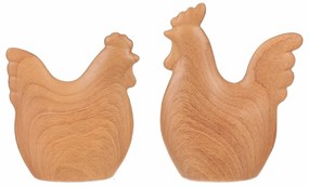 Decorațiuni de Paște Găină și cocoș, 12 x 3 x 14cm, set de 2 bucăți, poliresină