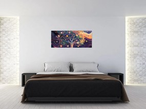 Tablou – Arbore violet plin de energie (120x50 cm)