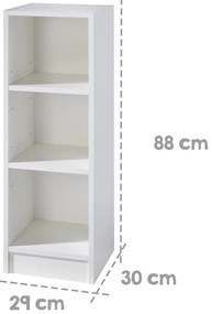 Bibliotecă pentru copii albă 29x88 cm Maren – Roba
