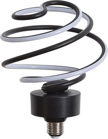 Bec decorativ LED E27 negru spiralat 6W 370 lm 3000K