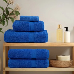 vidaXL Prosoape de baie 2 pcs Albastru 15 x 21 cm Bumbac
