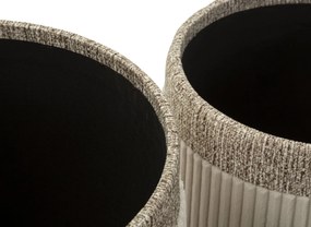 Mauro Ferretti Set 3 Pufuri Crem Cu Spațiu De Depozitare, Ø 40,5 X 49,5 Cm, 35 X 42 Cm, 31 X 38 Cm | Aosom Romania